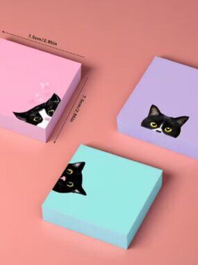 3- Cute Cat Sticky Note Packs